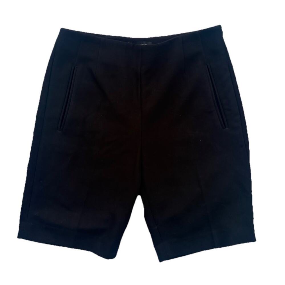Club Monaco Black Bermuda Shorts Size 4 Thick Stretchy Classic Dress Pant